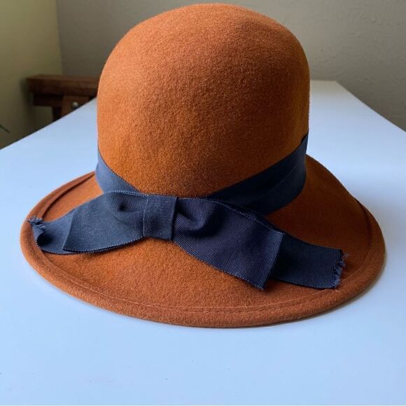 Vintage 1960’s Bollman Tina Too Wool Hat Bow Felt - Picture 1 of 10